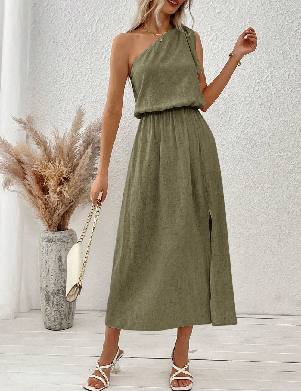 Rochie lunga SHEIN, verde