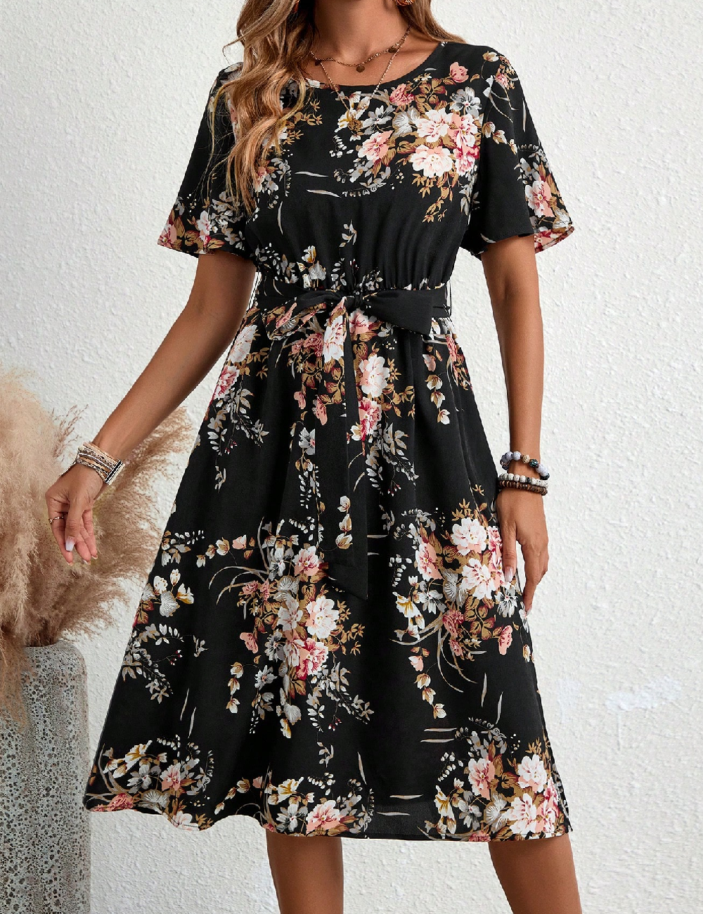 Rochie medie Emery Rose, negru