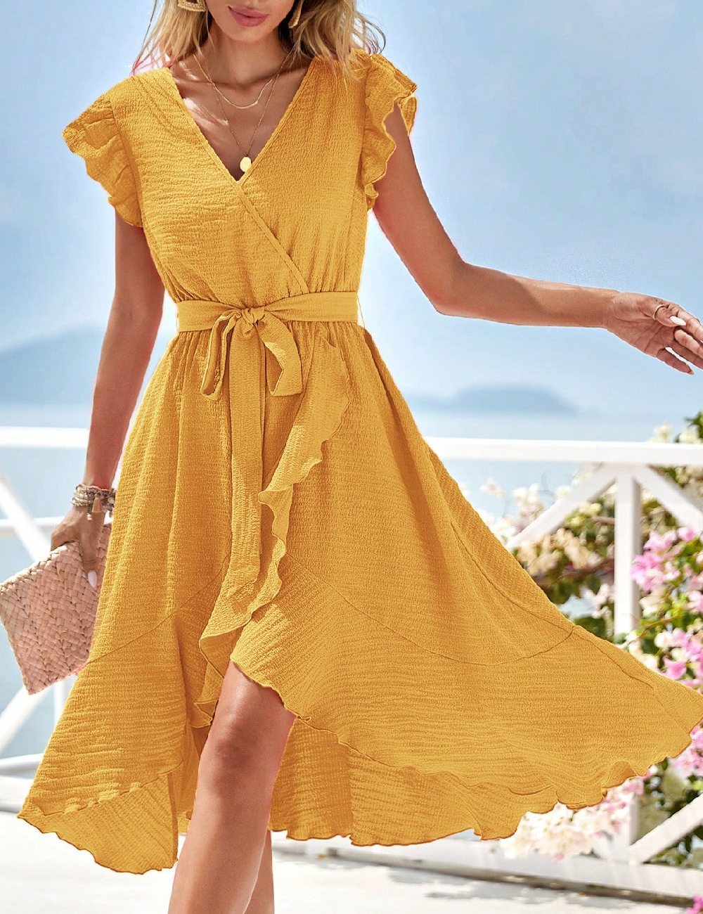 Rochie medie SHEIN, galben