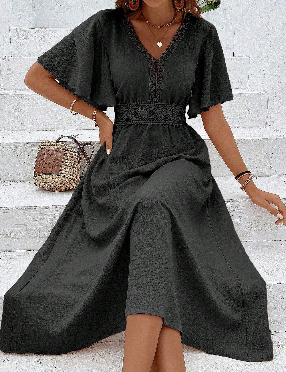 Rochie medie SHEIN, negru