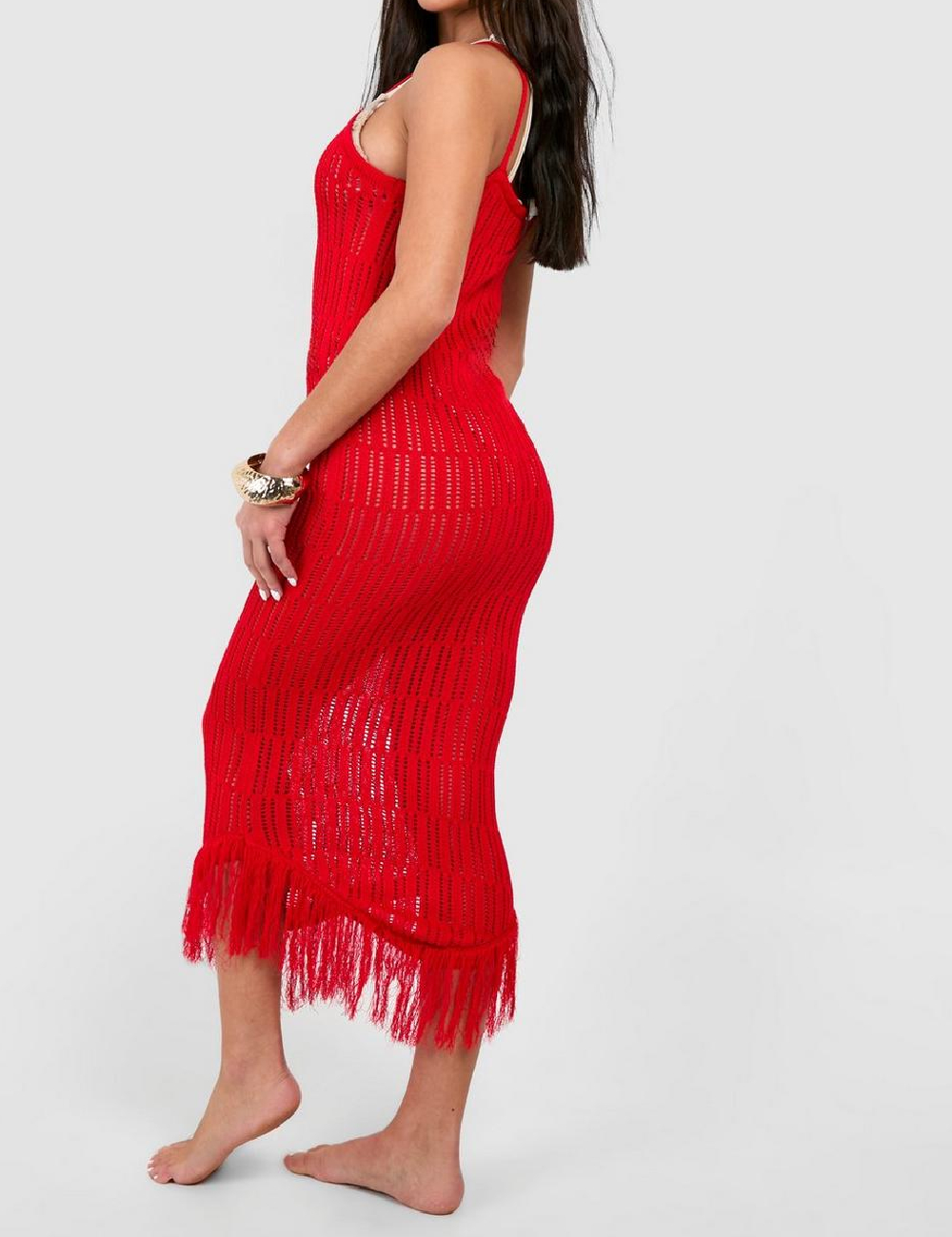 Rochie de plaja Boohoo, rosu - 1 | YEO