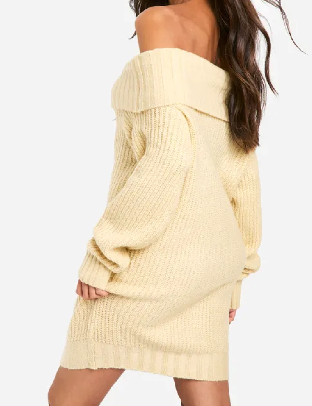 Rochie scurta Boohoo, crem - 1 | YEO