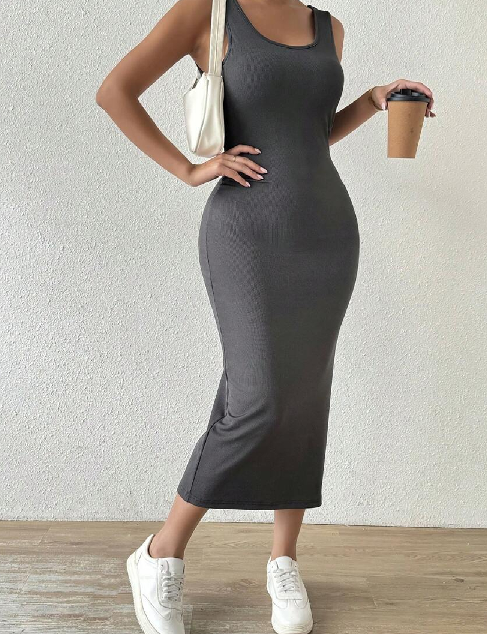 Rochie medie SHEIN, gri