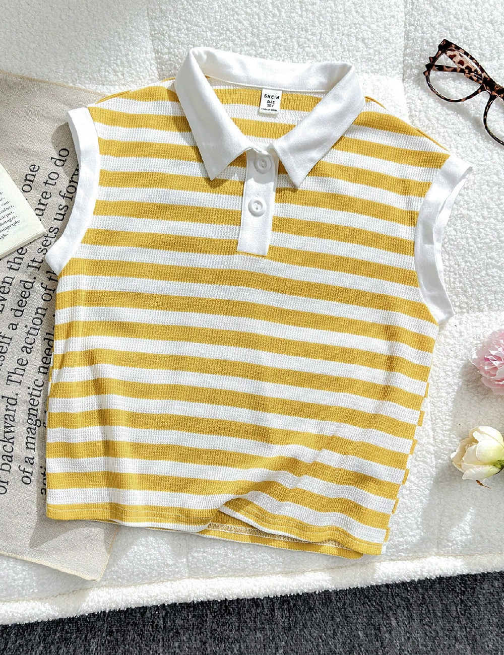 Tricou Shein Kids, galben