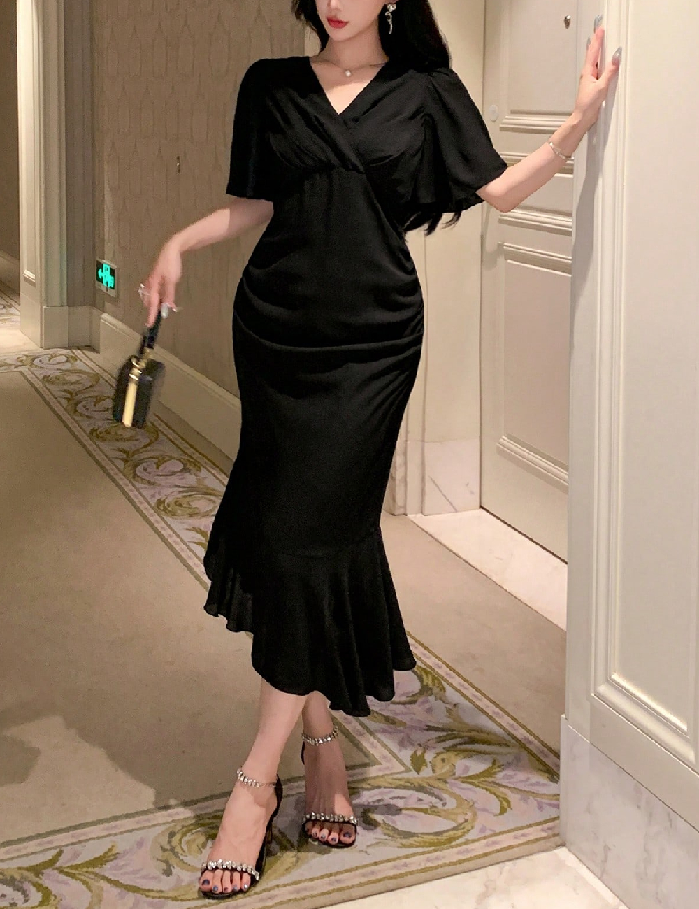 Rochie medie Dazy, negru