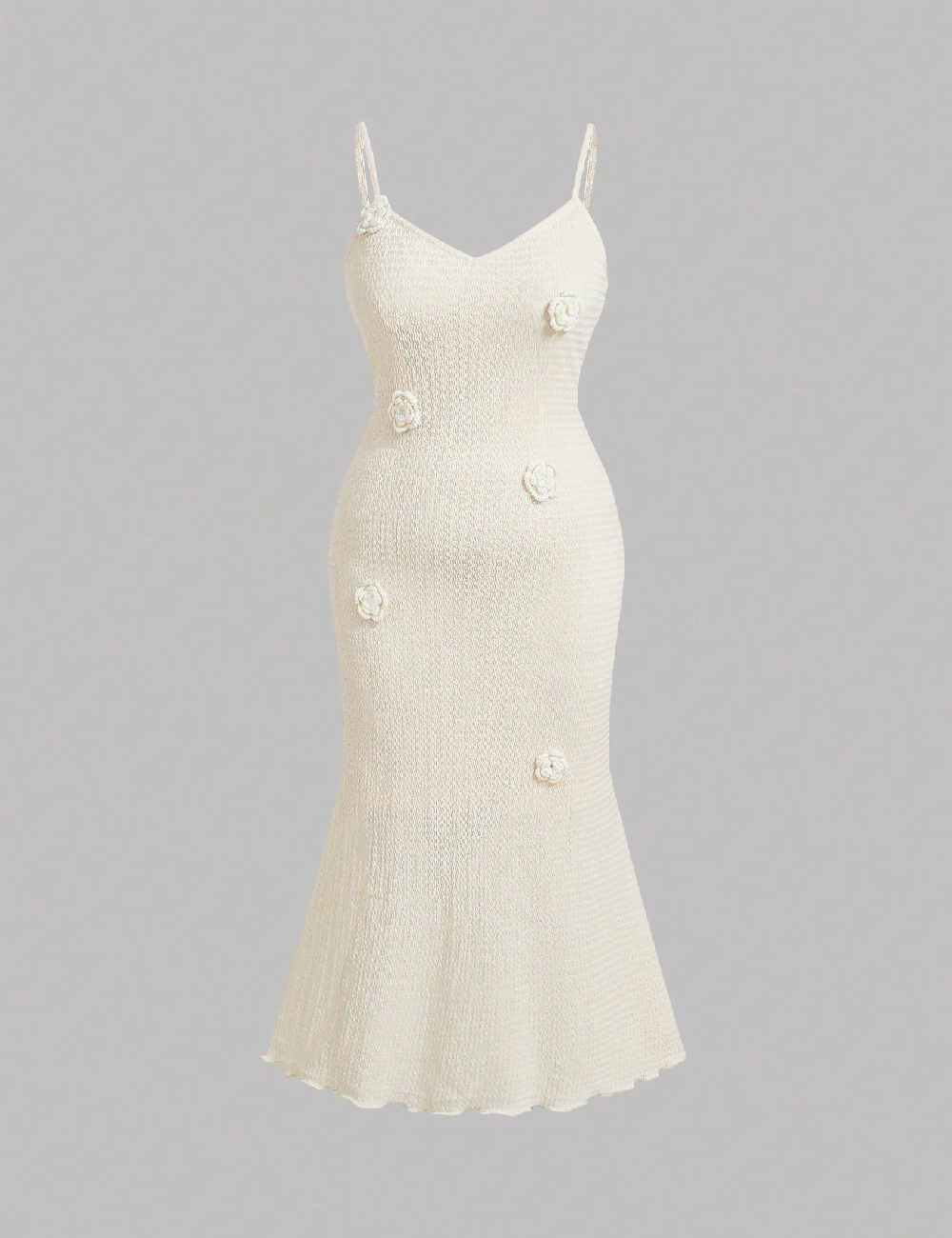 Rochie medie SHEIN CURVE, ecru