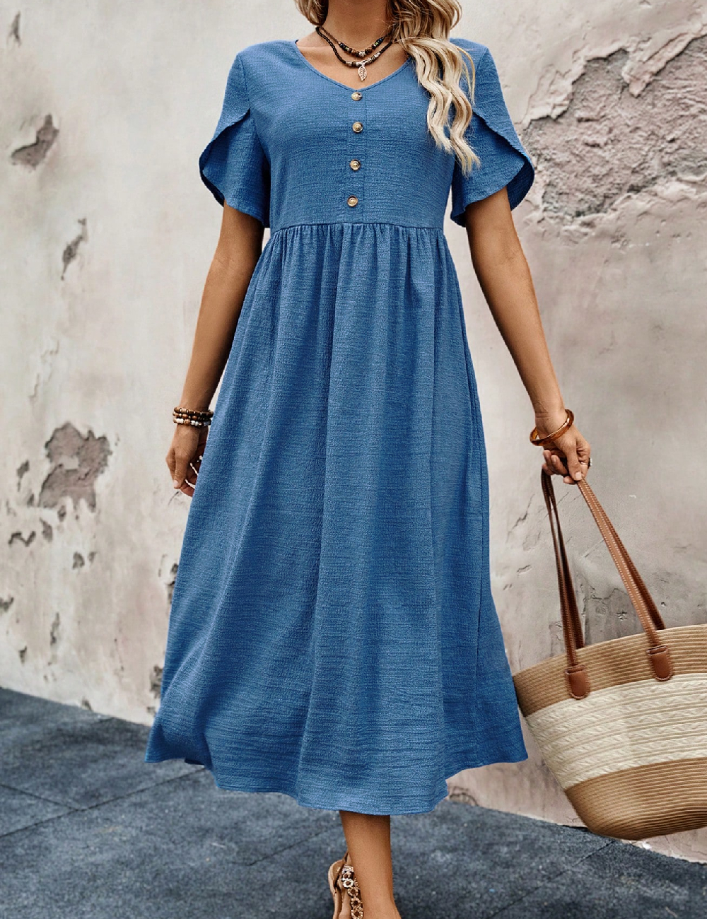 Rochie lunga SHEIN, albastru