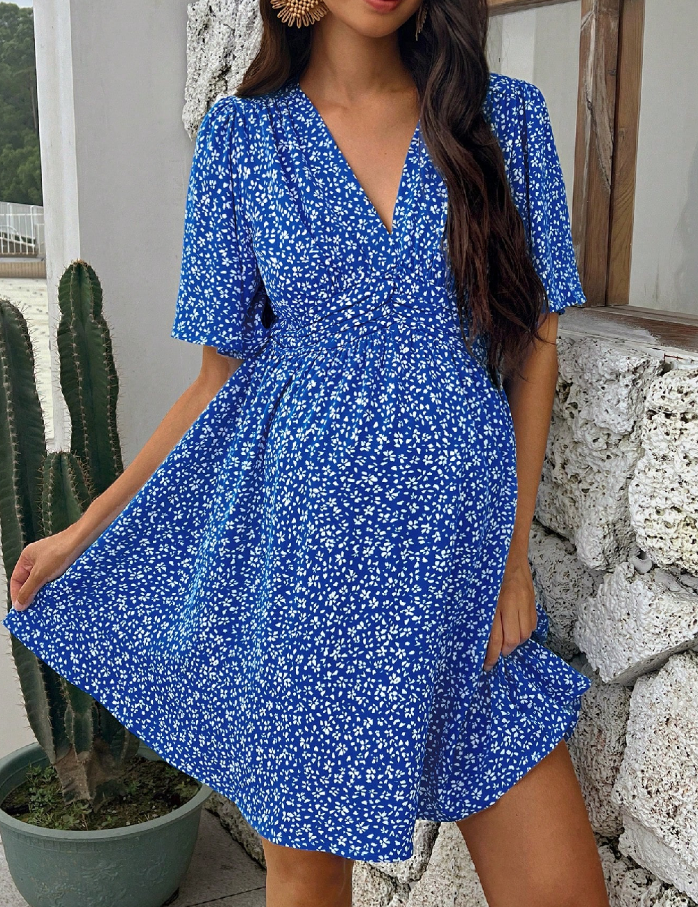 Rochie scurta SHEIN, albastru