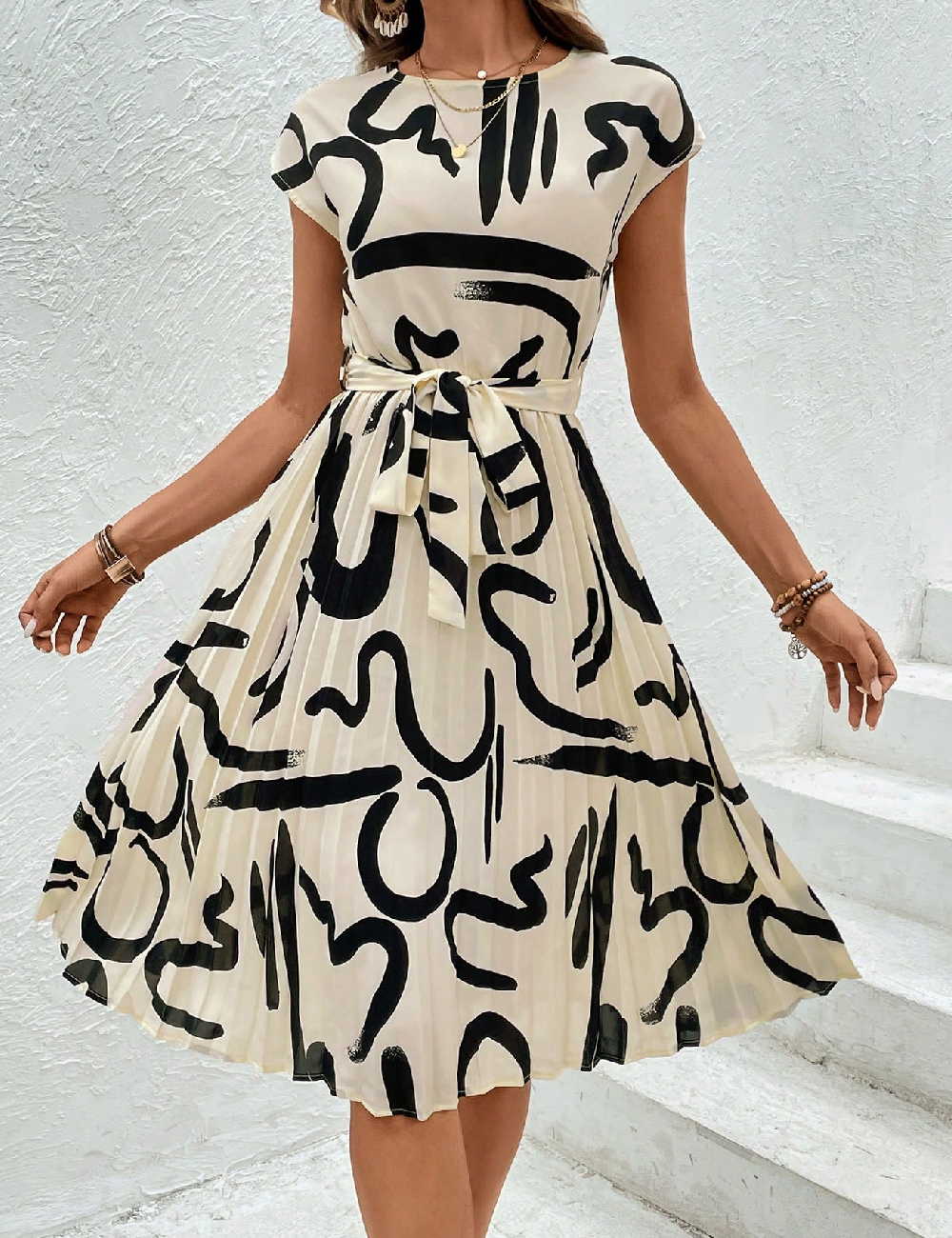 Rochie medie SHEIN, alb