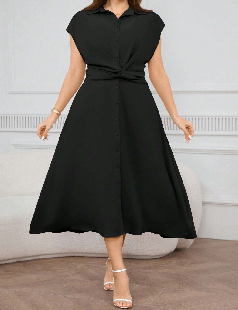 Rochie lunga SHEIN CURVE, negru - 1 | YEO