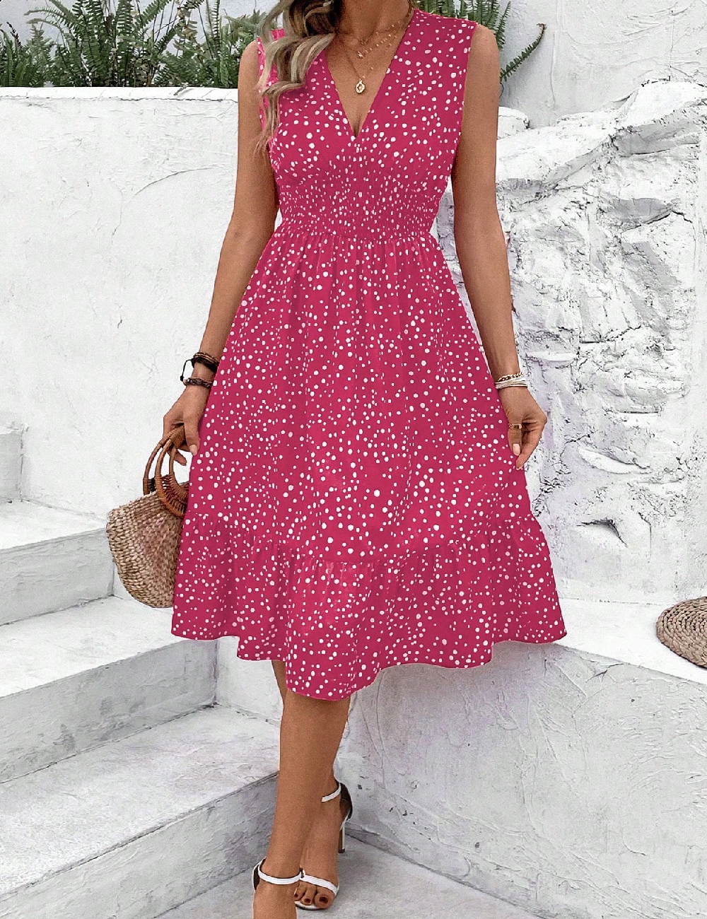 Rochie medie SHEIN, roz