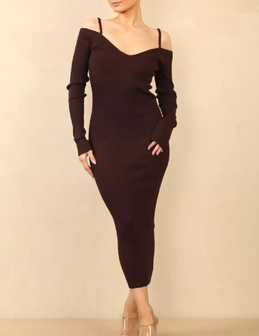 Rochie lunga ASOS, maro