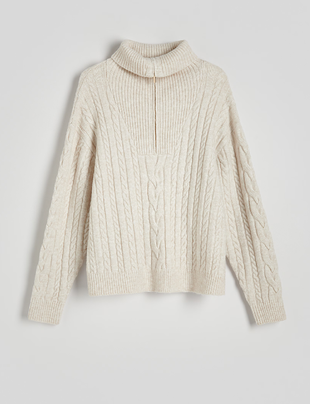 Pulover Reserved, crem - 1 | YEO