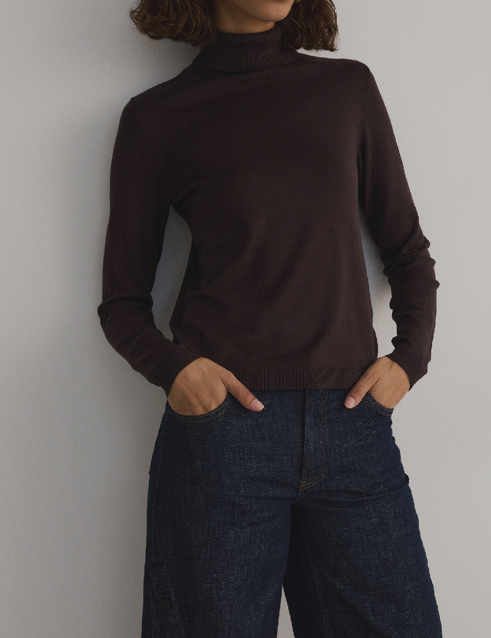 Bluza Reserved, maro inchis
