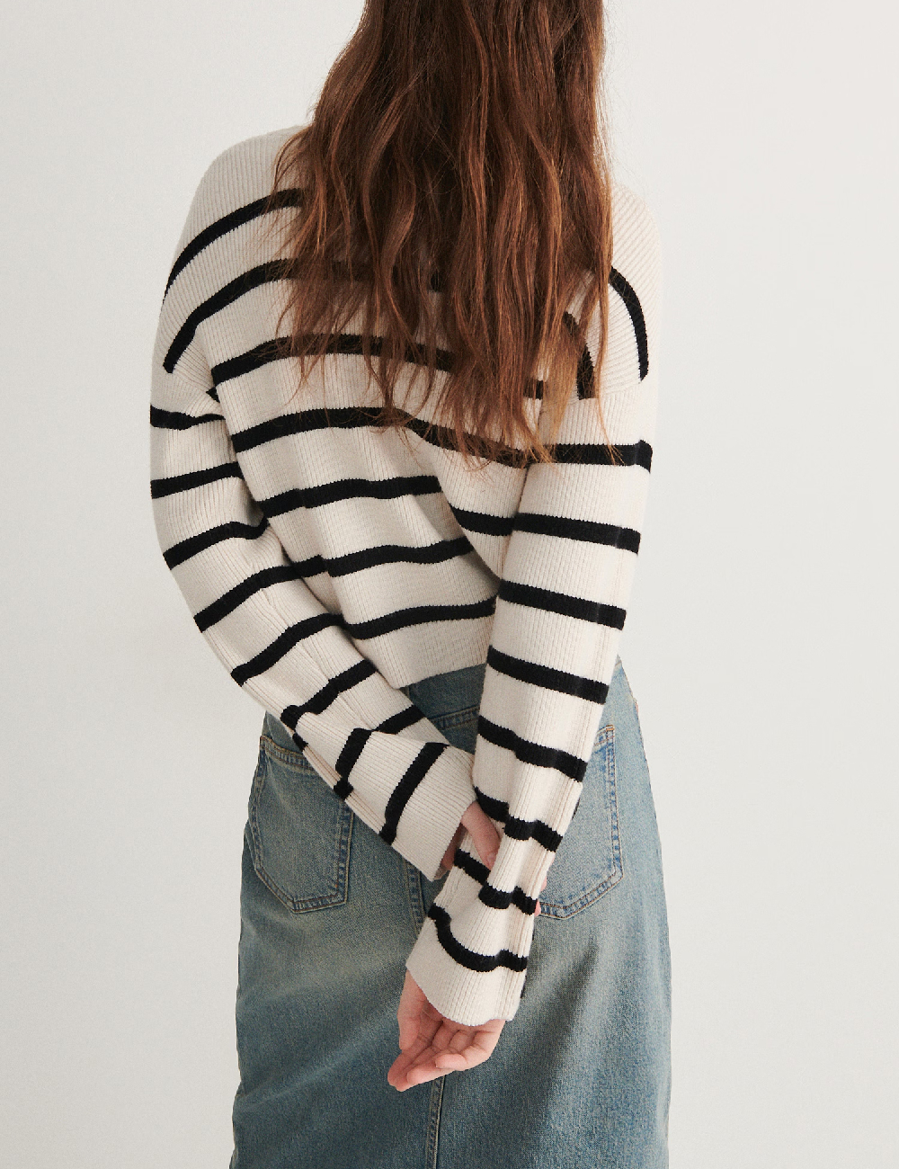 Pulover Reserved, alb - 1 | YEO