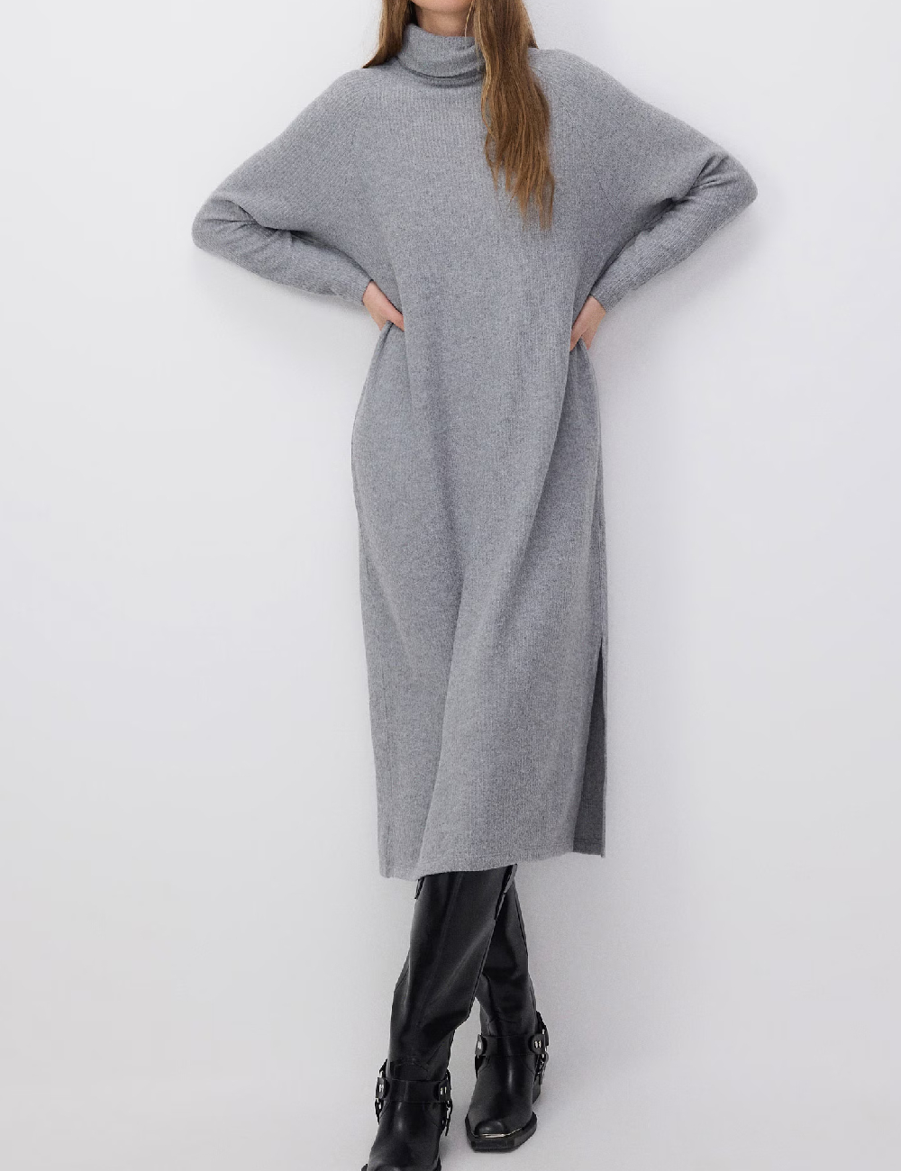 Rochie medie Reserved, gri
