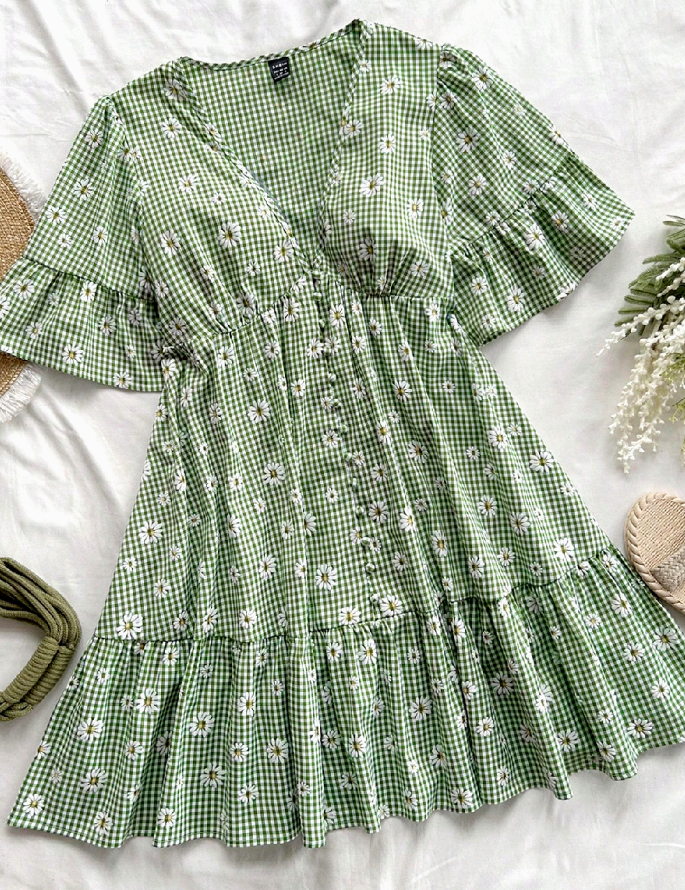 Rochie scurta SHEIN, verde