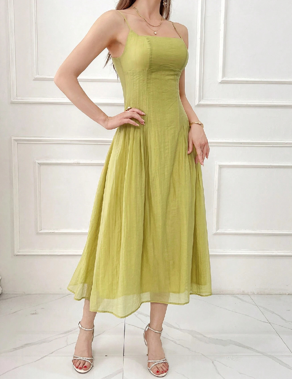 Rochie medie SHEIN, verde