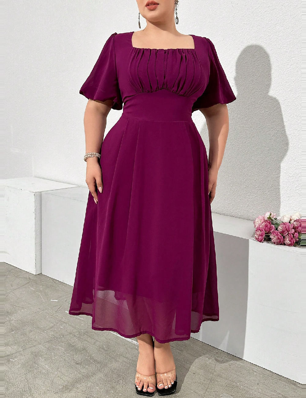 Rochie medie SHEIN CURVE, mov