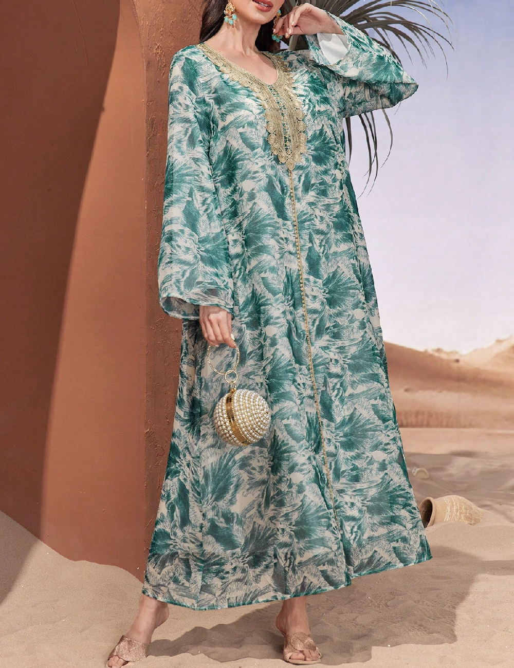 Rochie lunga SHEIN, verde