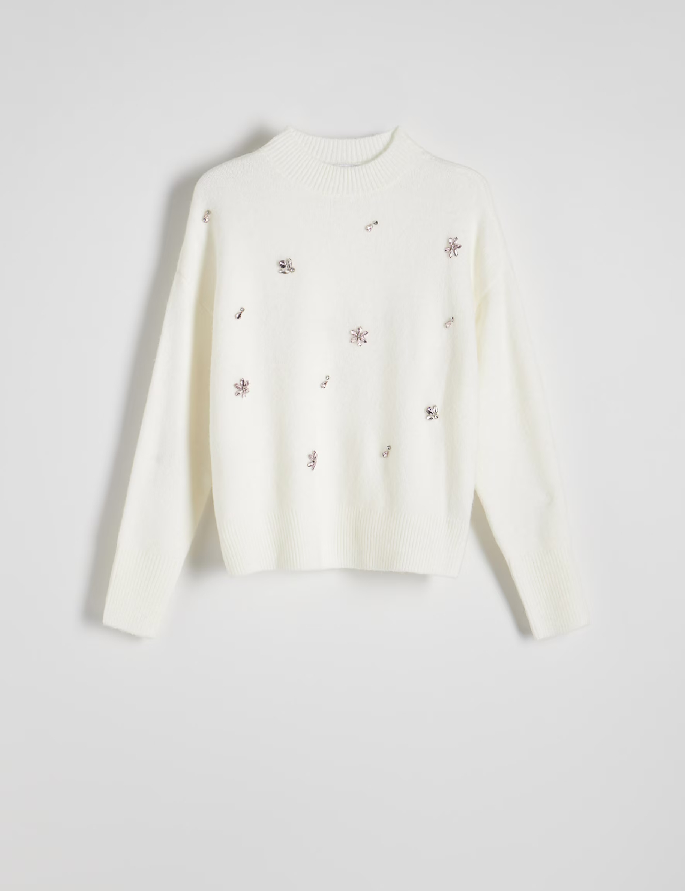 Pulover Reserved, alb - 1 | YEO