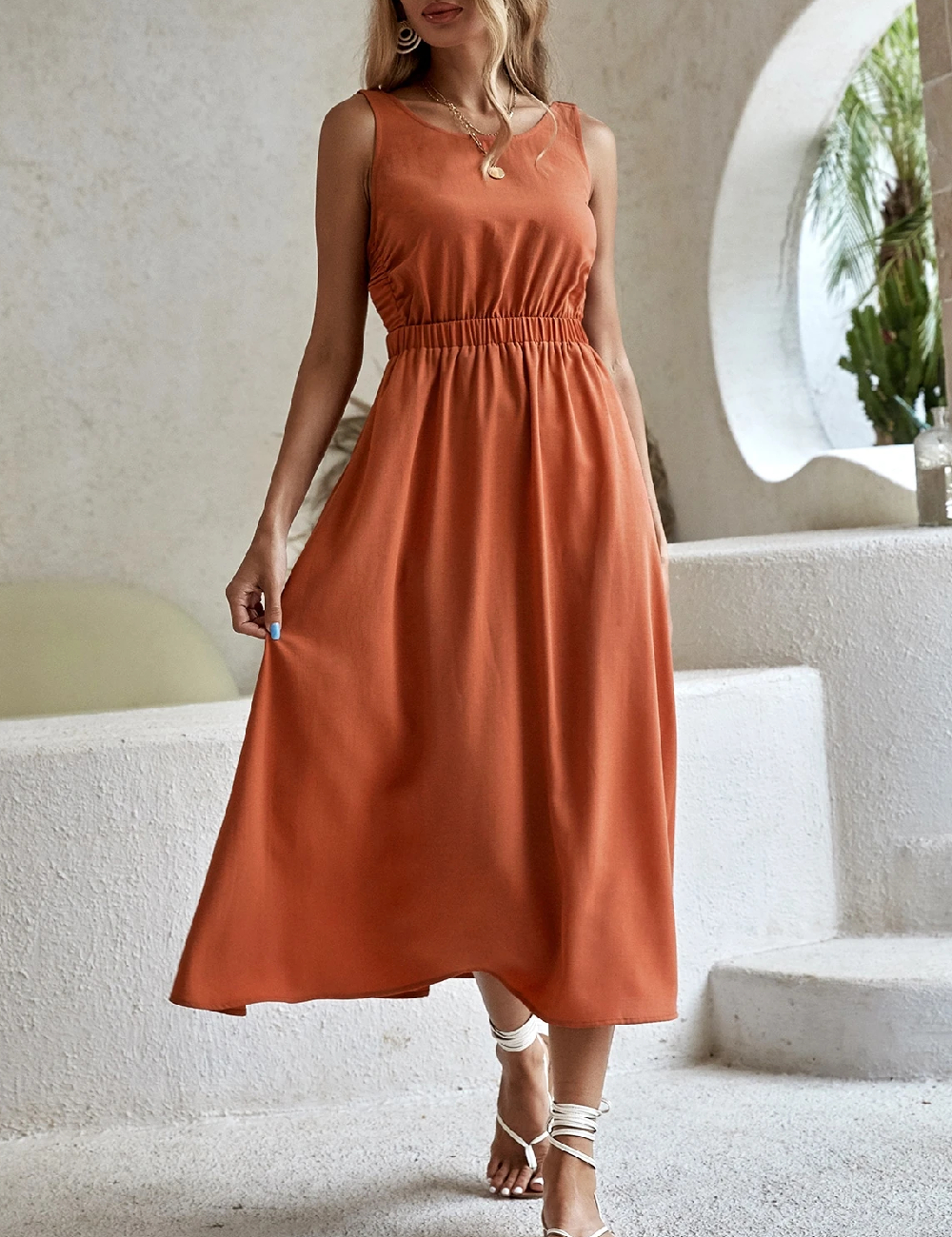 Rochie medie SHEIN, maro