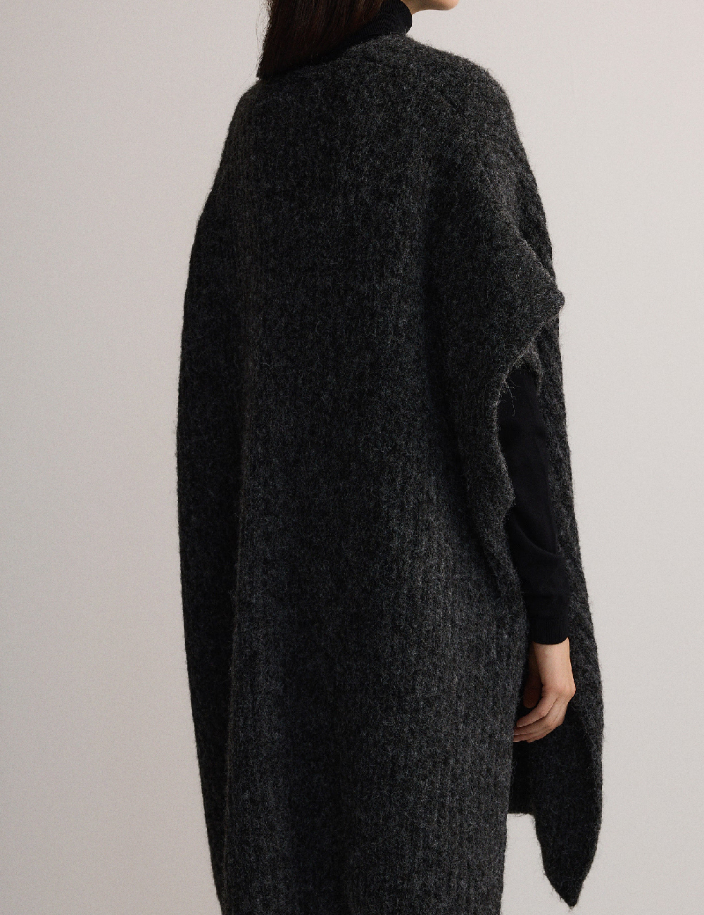 Poncho Reserved, gri inchis - 1 | YEO