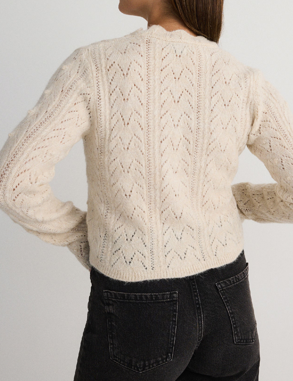 Cardigan Reserved, crem - 1 | YEO
