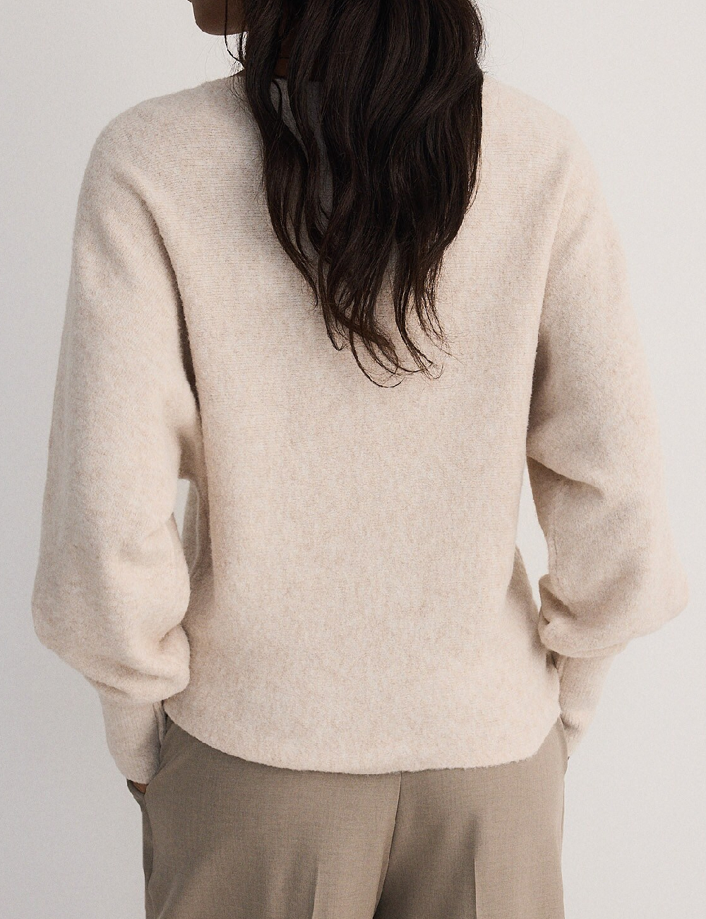 Pulover Reserved, crem - 1 | YEO