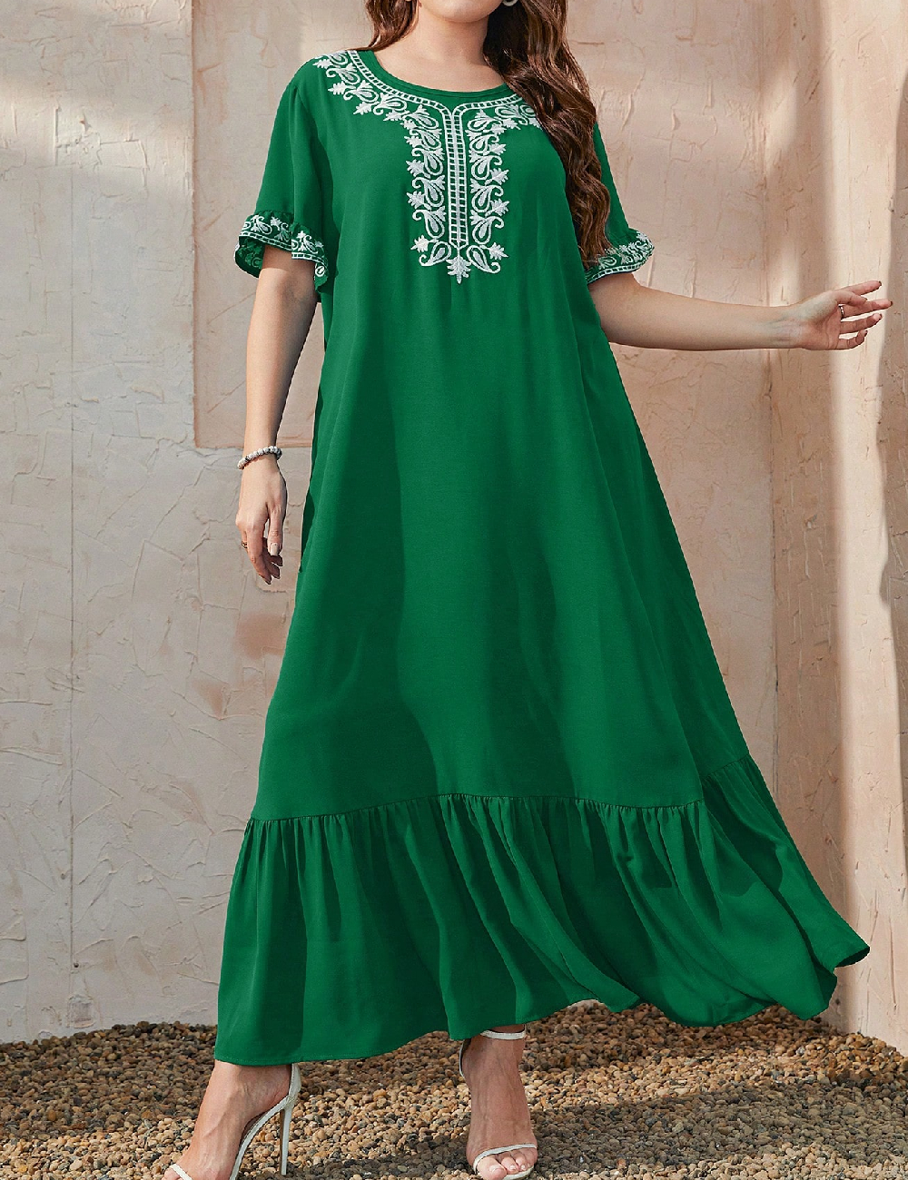 Rochie lunga SHEIN CURVE, verde