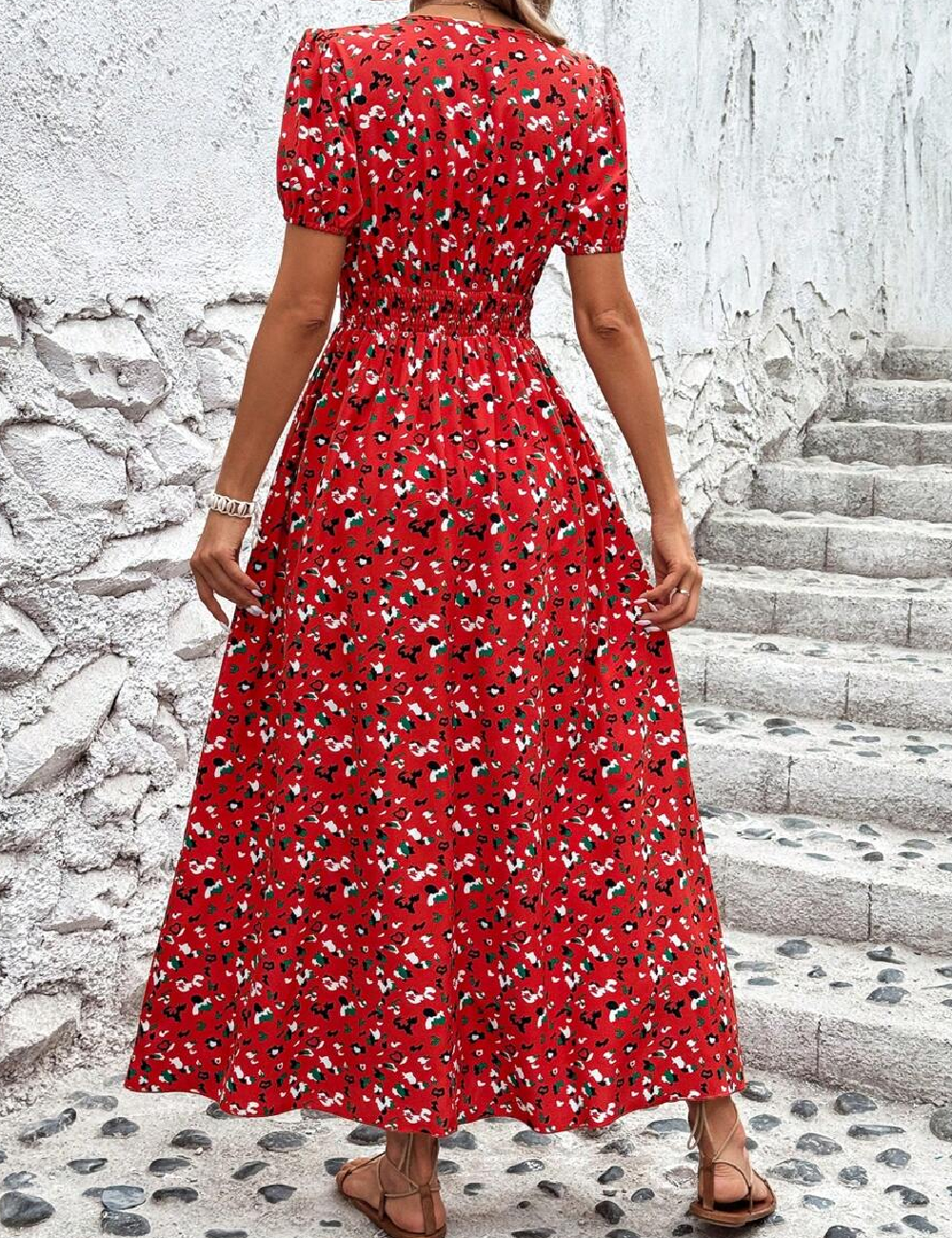 Rochie lunga SHEIN, rosu - 1 | YEO