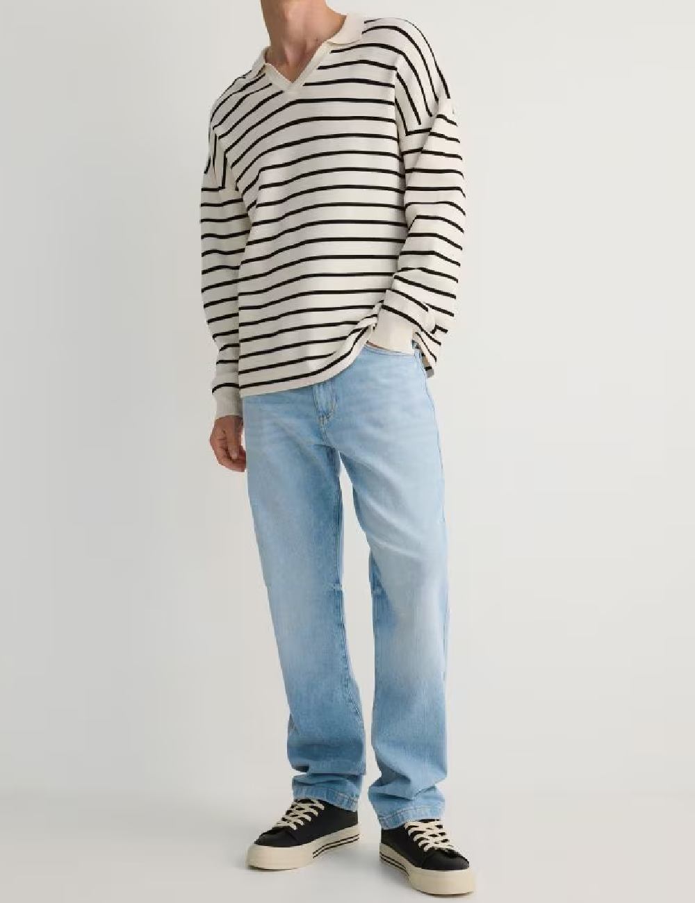 Bluza Reserved, ecru/negru