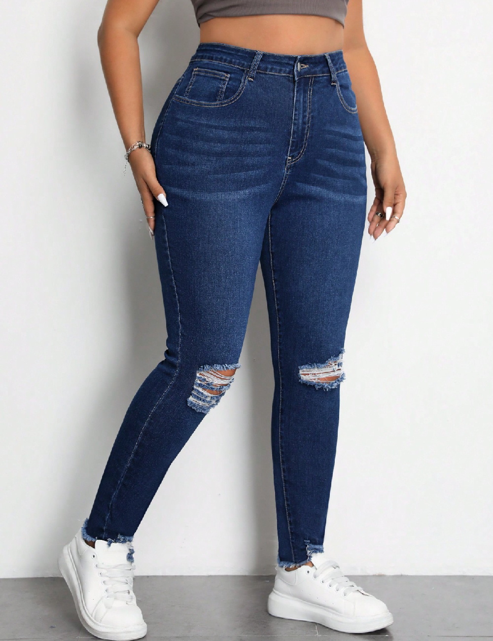 Blugi SHEIN CURVE, albastru