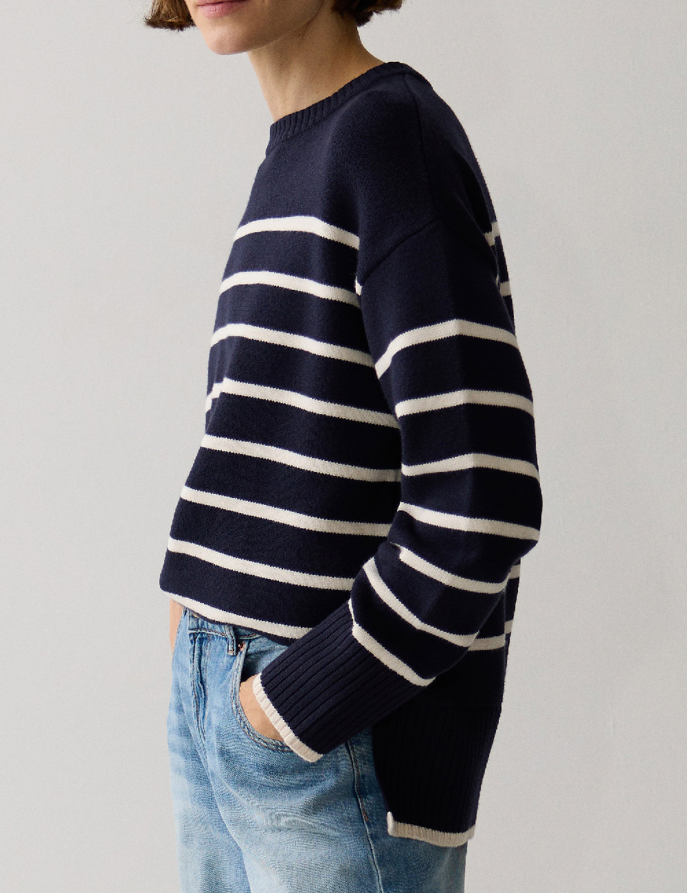 Bluza Reserved, bleumarin - 1 | YEO