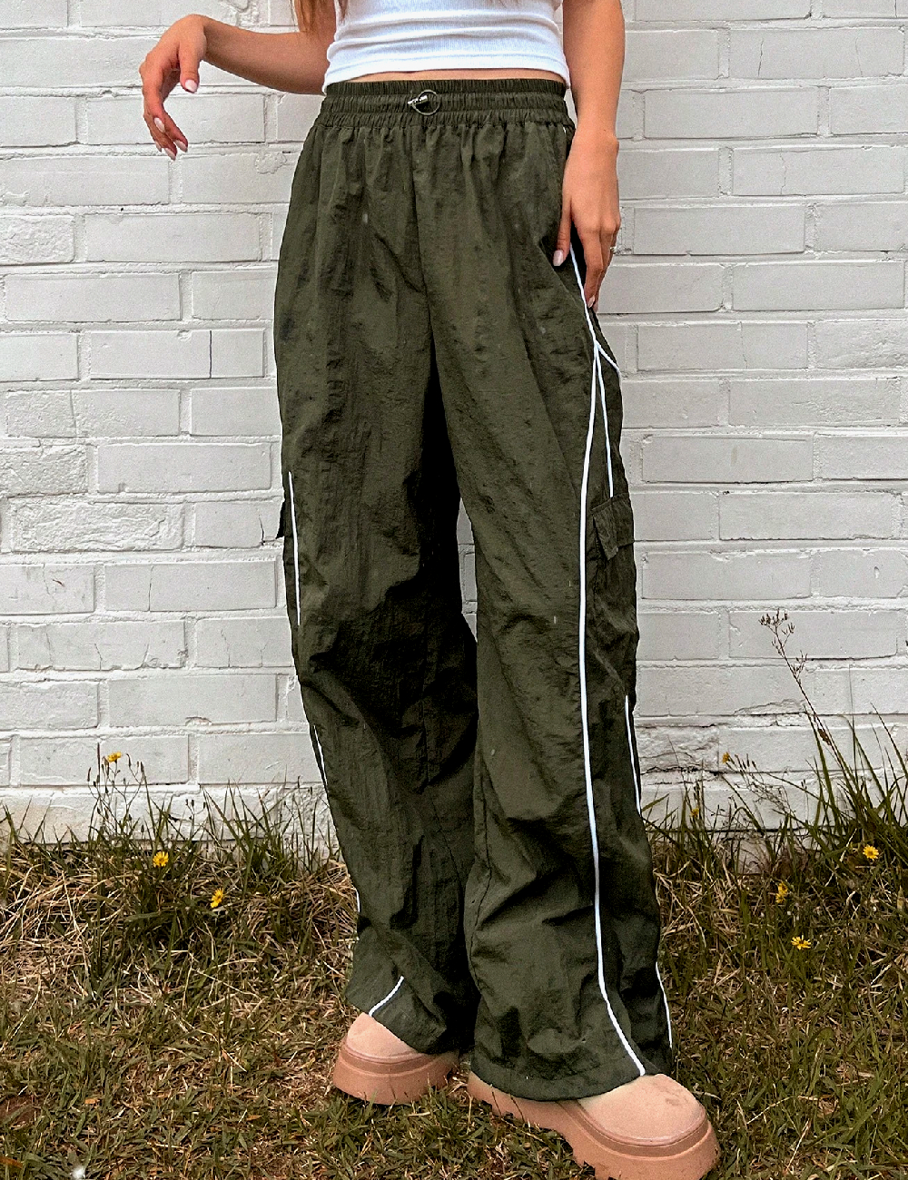 Pantaloni Dazy, verde - 1 | YEO