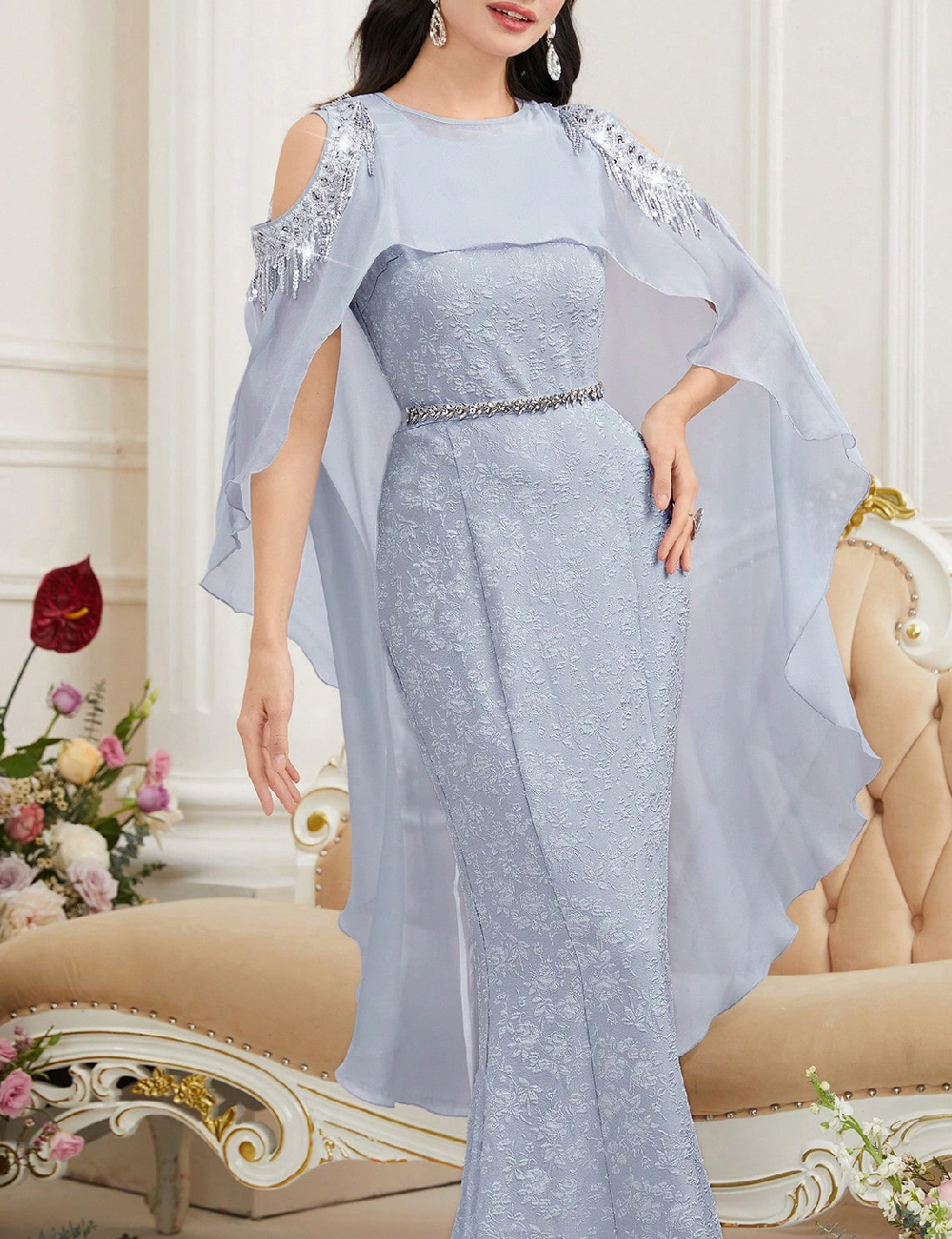 Rochie lunga SHEIN, albastru - 1 | YEO