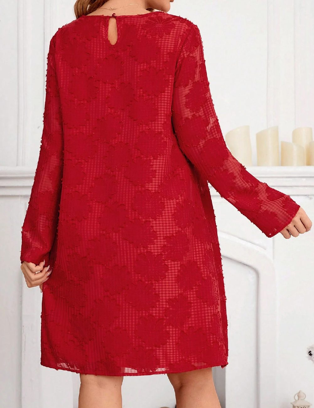 Rochie scurta SHEIN Maternity, rosu - 1 | YEO