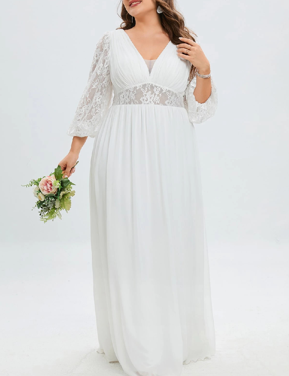 Rochie lunga SHEIN CURVE, alb - 1 | YEO