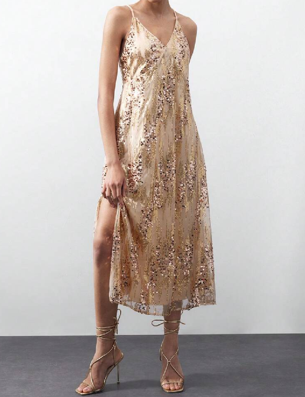 Rochie medie SHEIN, crem