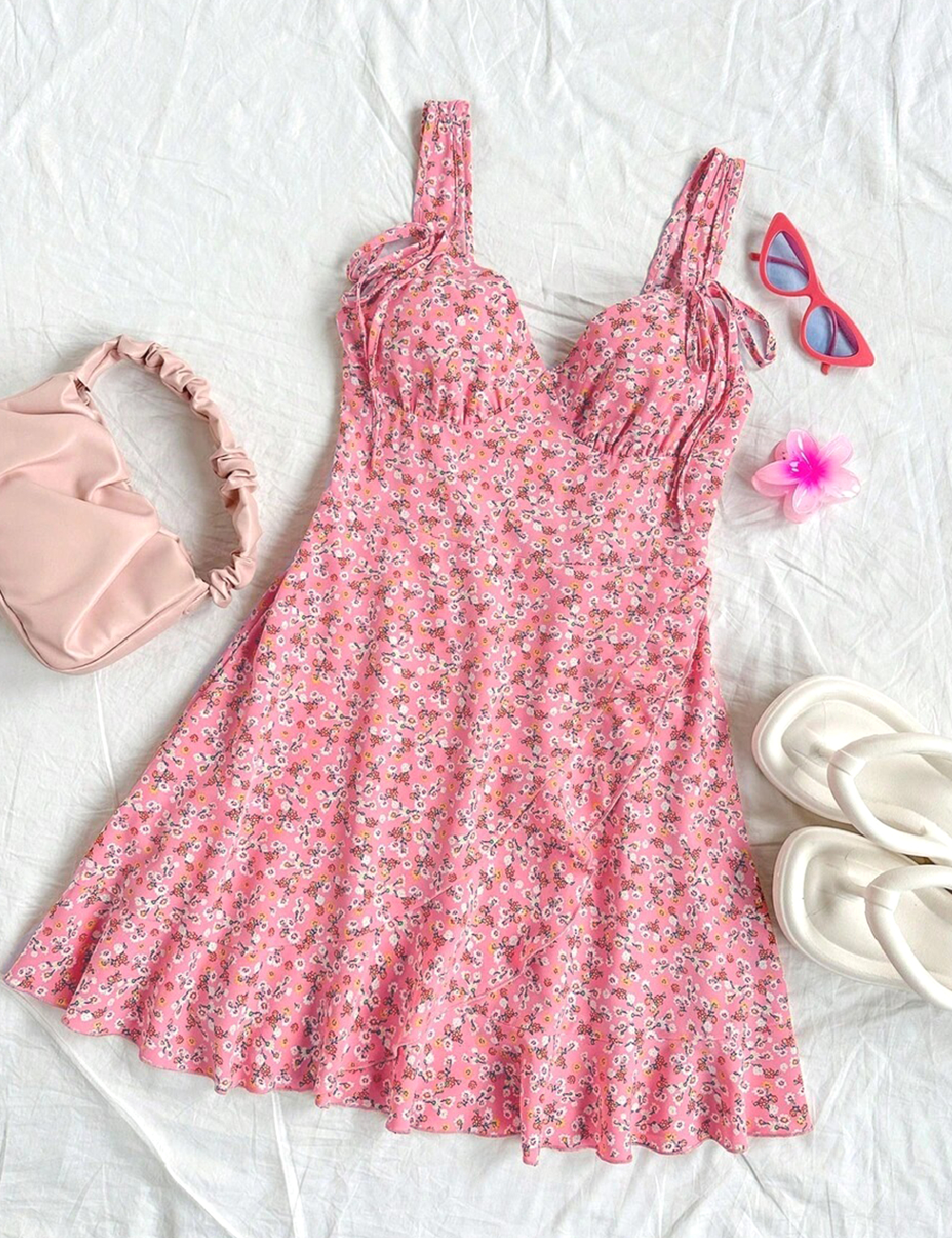 Rochie scurta SHEIN, roz