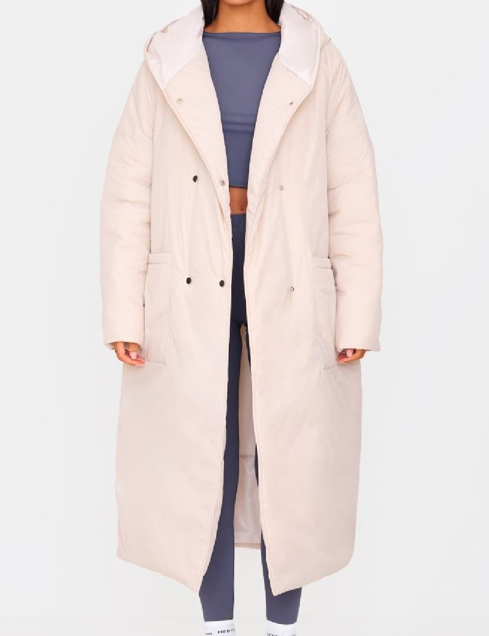 Geaca PrettyLittleThing, crem
