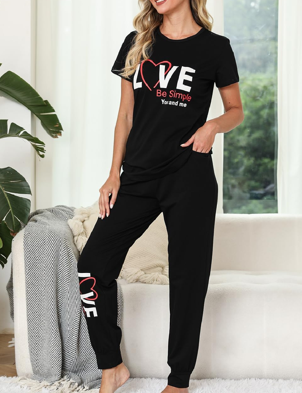 Pijama SHEIN, negru