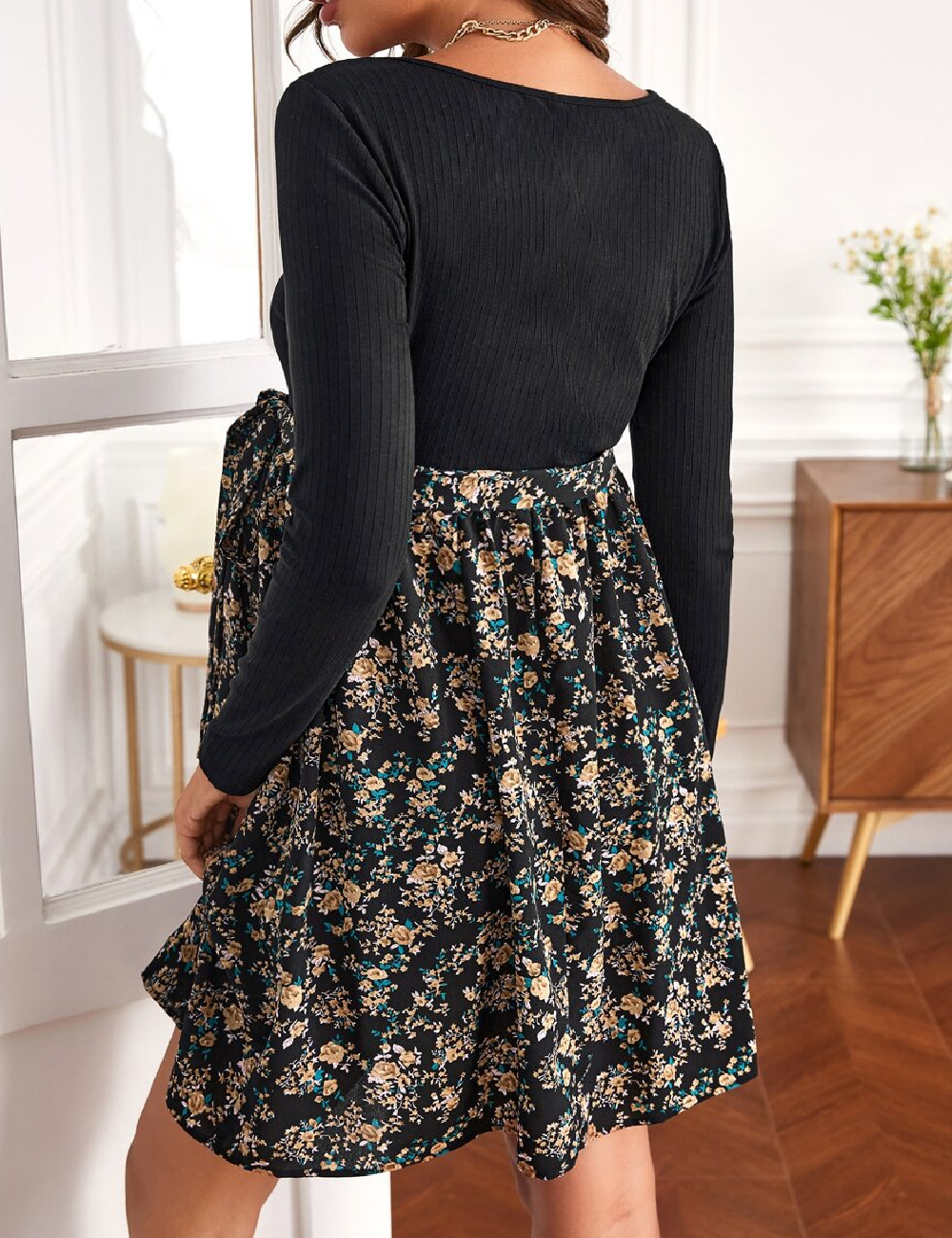 Rochie scurta SHEIN Maternity, negru - 1 | YEO