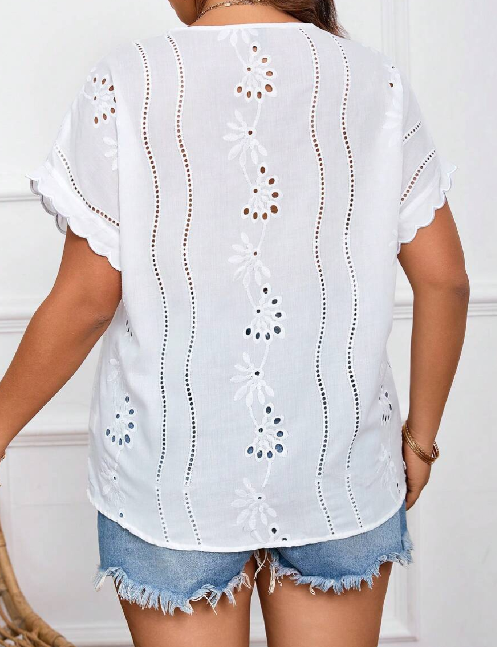 Bluza SHEIN CURVE, alb - 1 | YEO