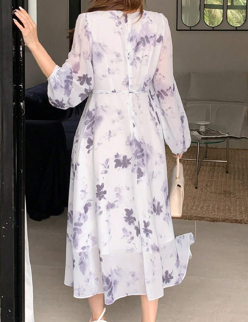 Rochie medie Dazy, alb - 1 | YEO