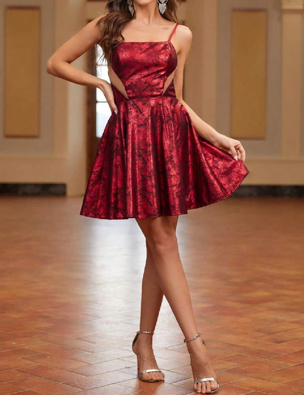 Rochie scurta SHEIN, rosu