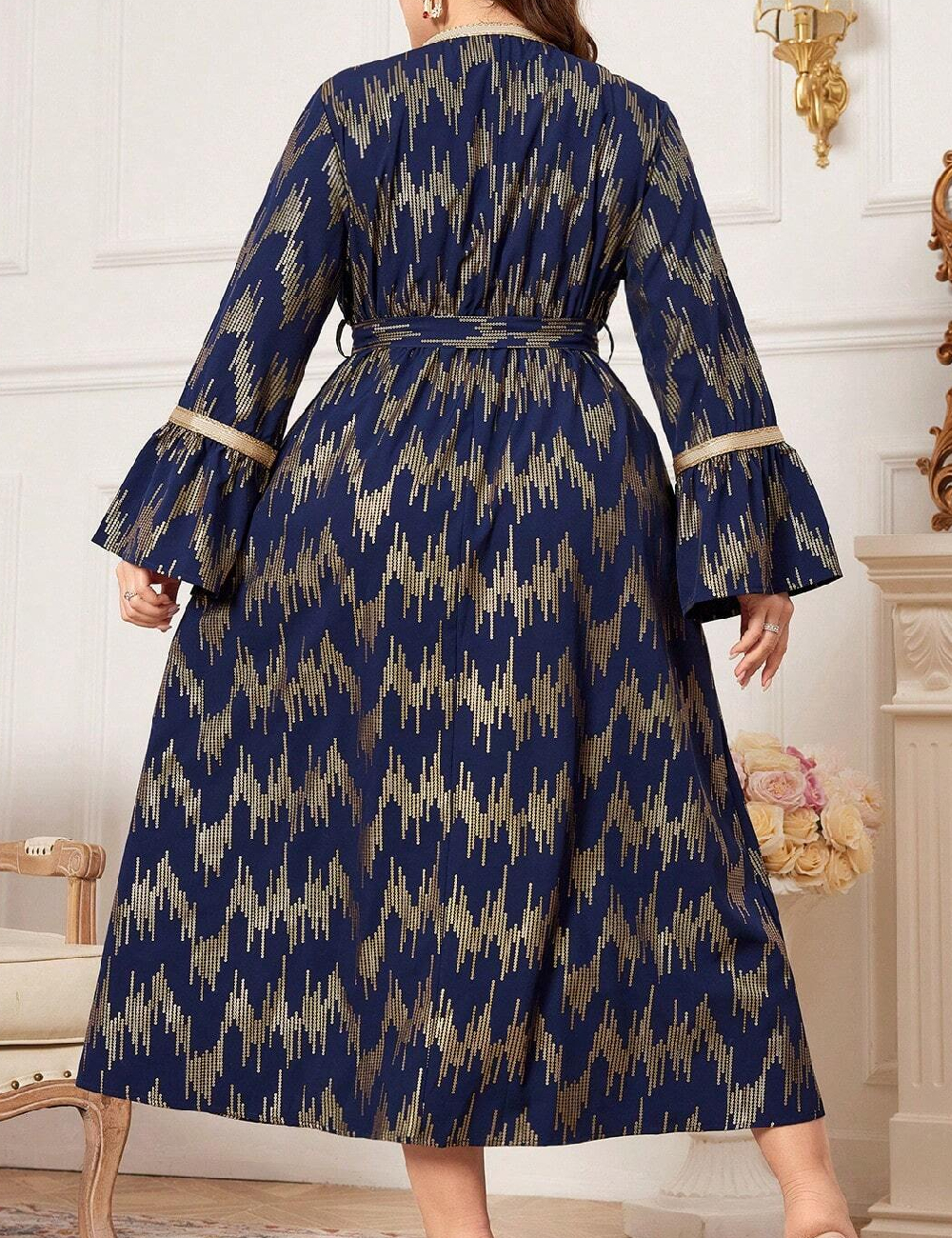 Rochie lunga SHEIN CURVE, bleumarin - 1 | YEO