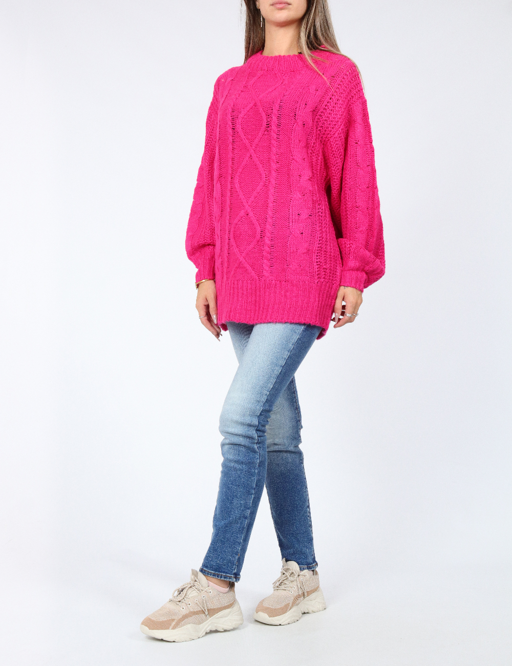 Pulover Oversize Brave Soul, roz - 1 | YEO
