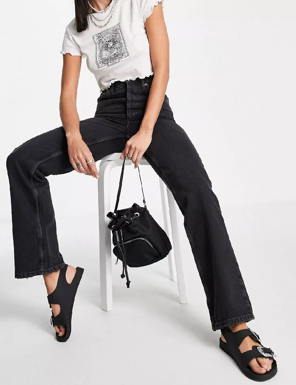 Blugi Top Shop, negru