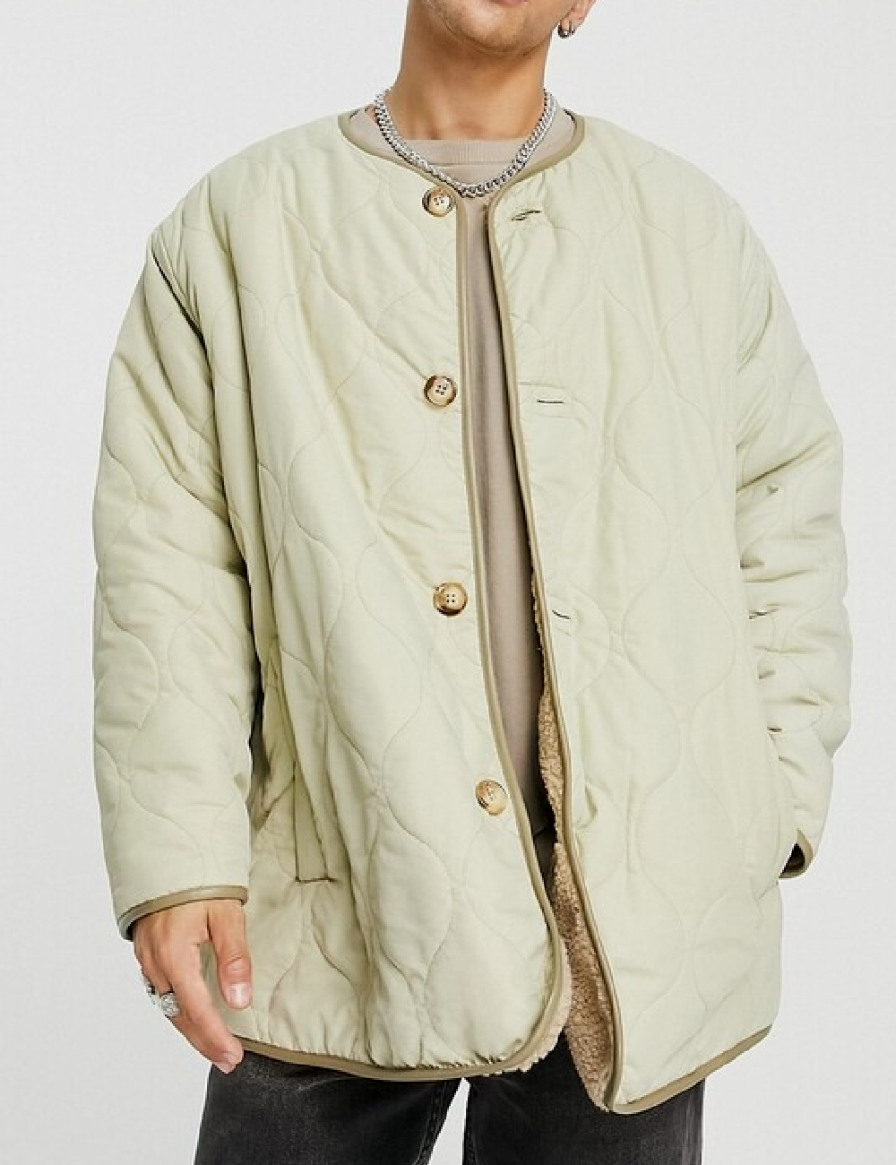 Geaca reversibila ASOS, verde